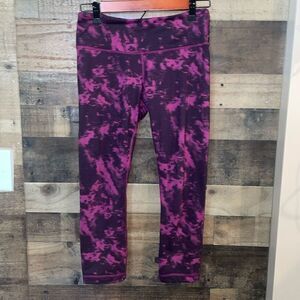 Lululemon Wunder Under Crop II *Full-On Luon Breezie Regal Plum Black